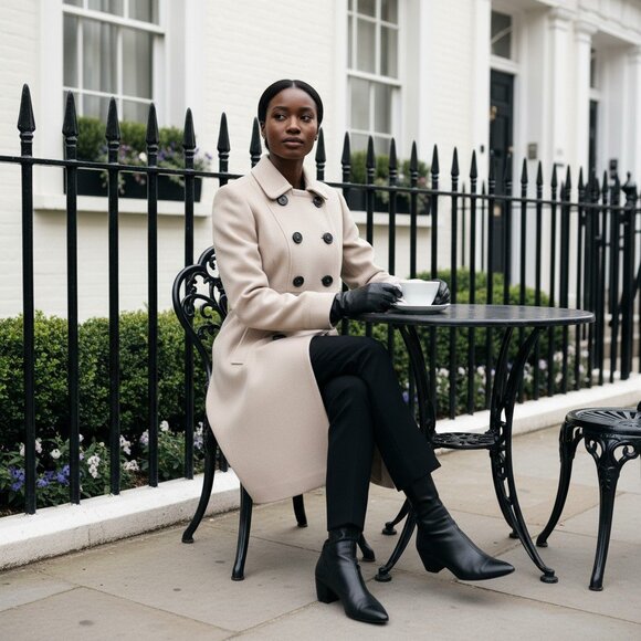 Burberry London Wool Coat size 46 EUC - Picture 2 of 9